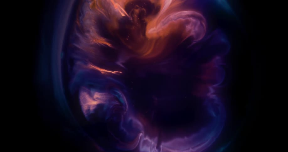 A swirling ethereal vortex with a dark textured core surrounded by flowing waves of light and shadow creating a mysterious and cosmic effect