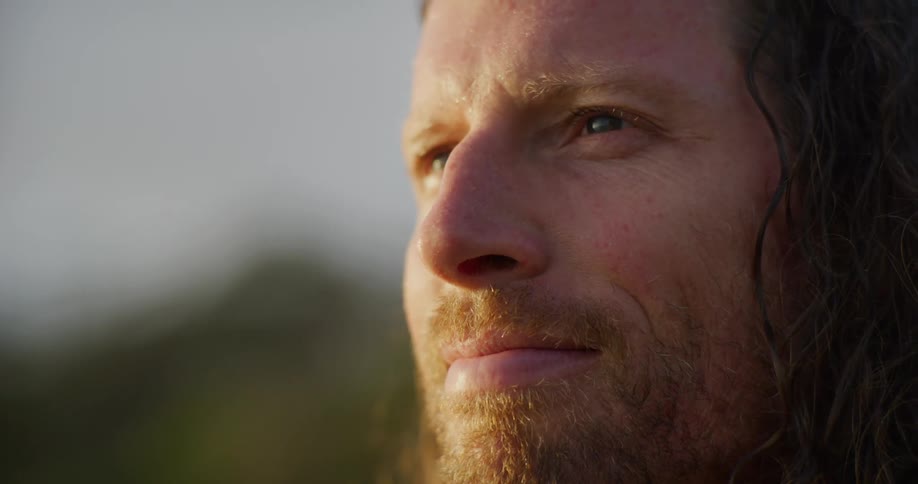 Portrait of a contemplative man looking forward