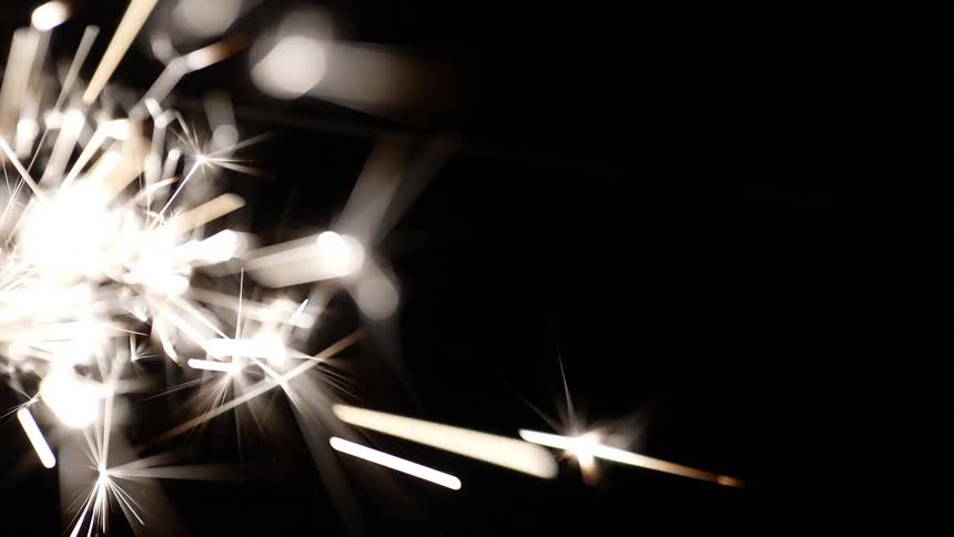 Sparks shoot out in the dark