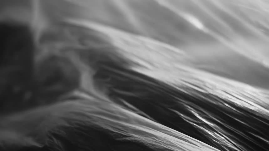 Translucent fabric waves gracefully in the wind creating soft flowing folds