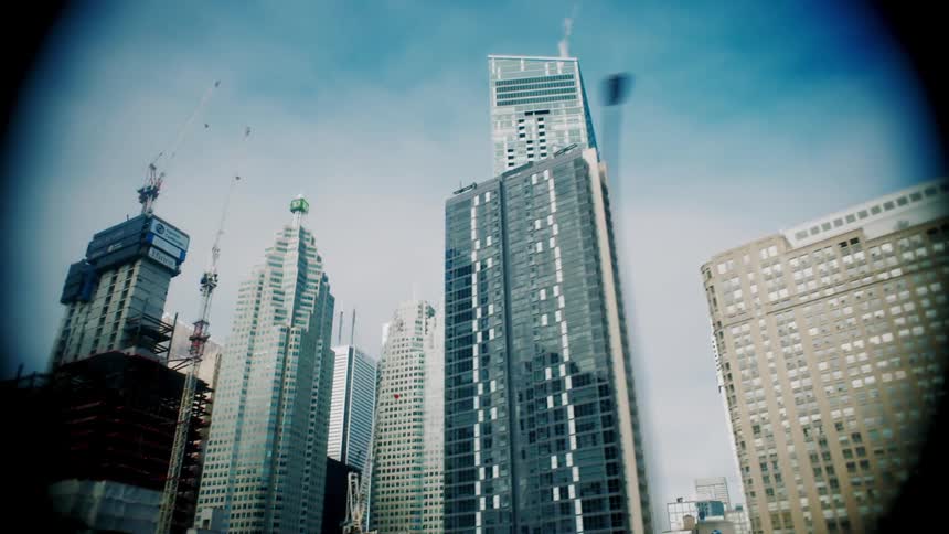 Panorama of skyscrapers in a metropolis