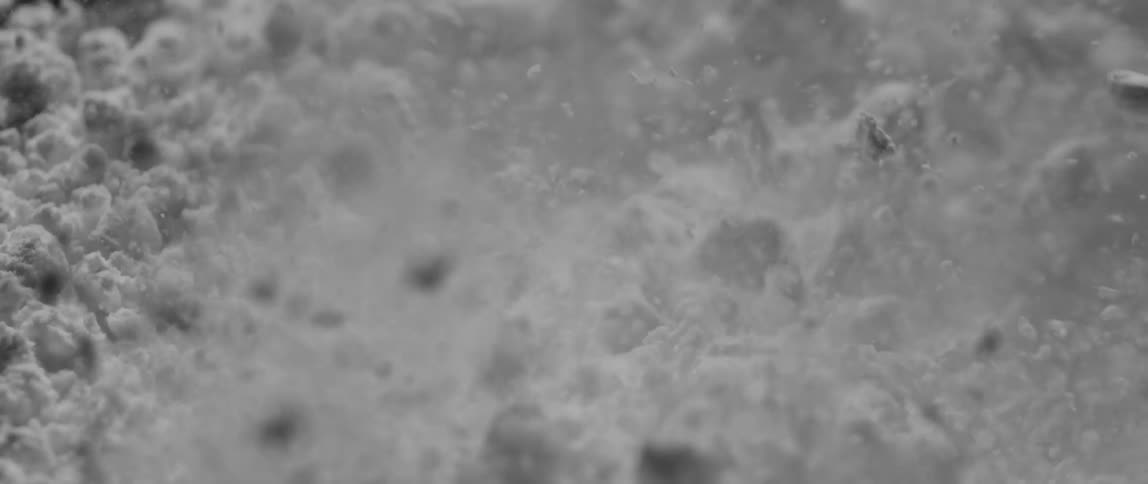 The white powder explodes and sprays all over