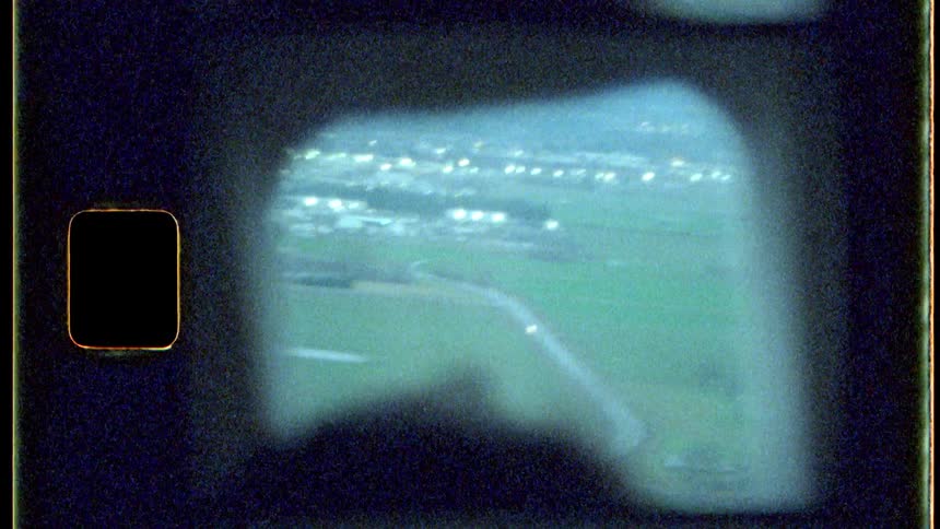 View from the window of a plane taking off