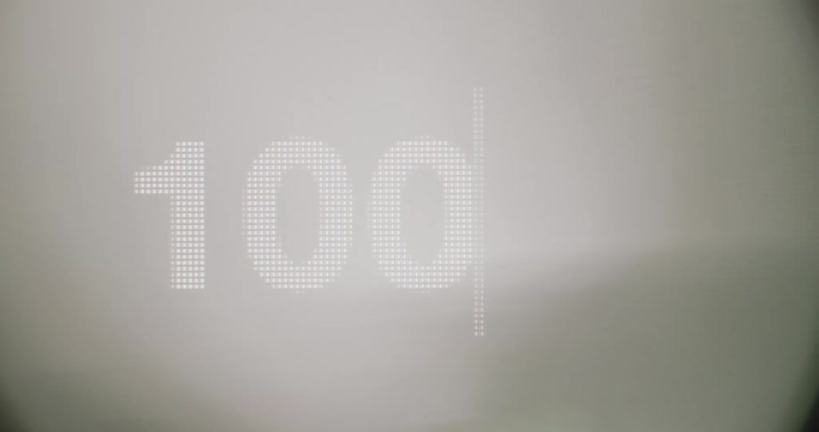 A number flashes on the screen
