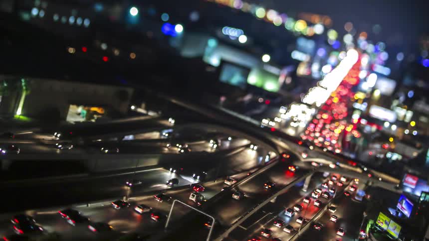 Traffic along a highway