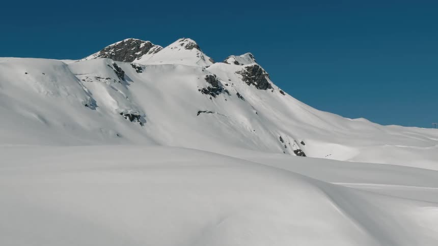 A footage of an iced mountain