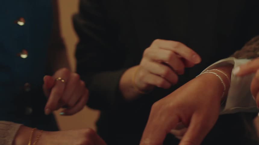 A footage of peoples hand and nails