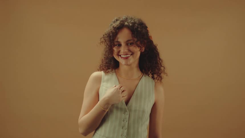 A clip of a lady smiling