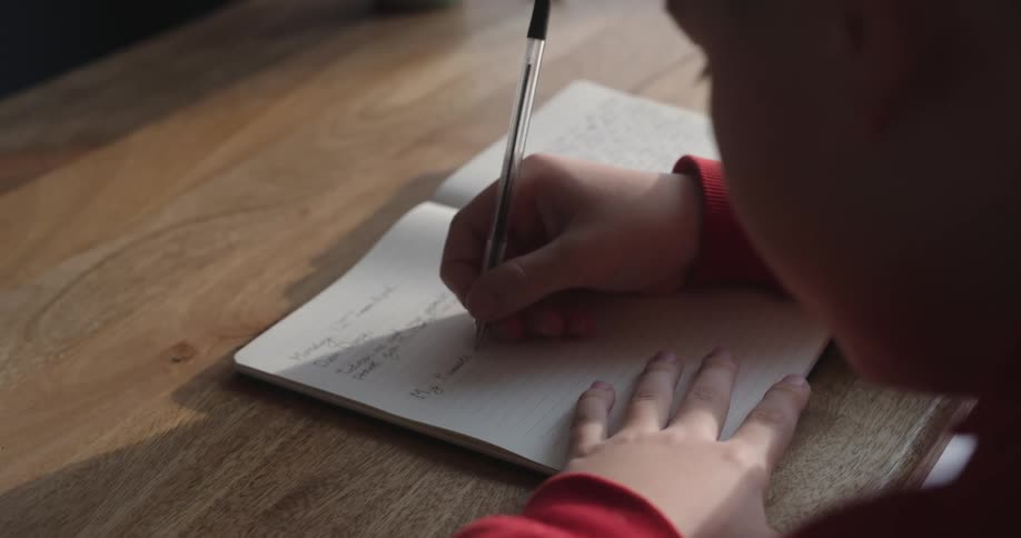 A student is doing homework