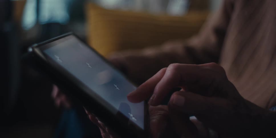 A person using a tablet