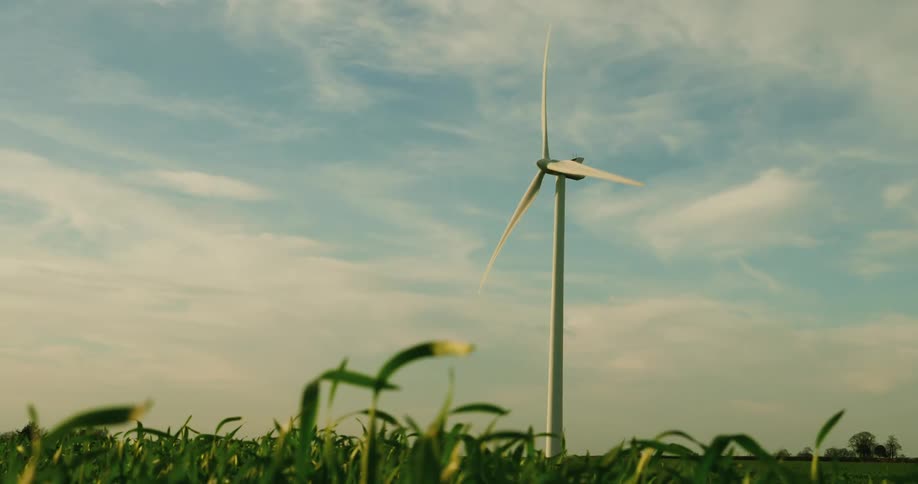 Wind is blowing the windmill