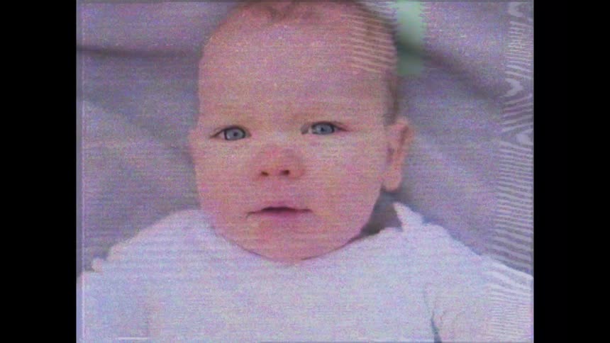 A clip of a baby playing