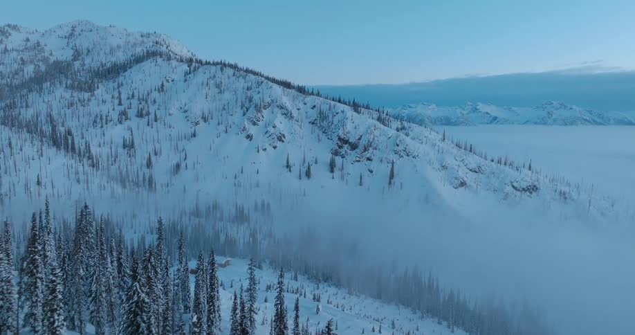 A snowy mountain