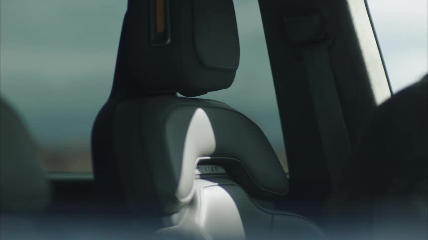 A footage of a man coming out of a car