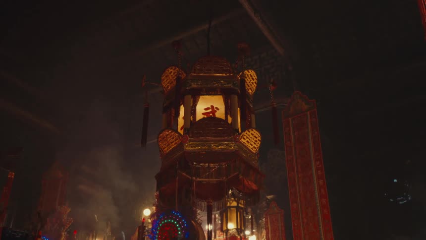 A tall chinese altar