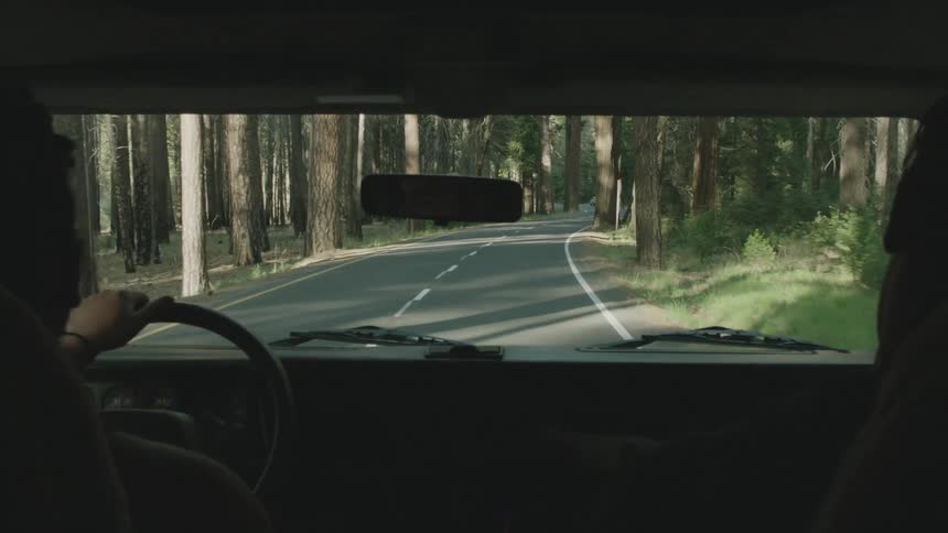 A person driving a car