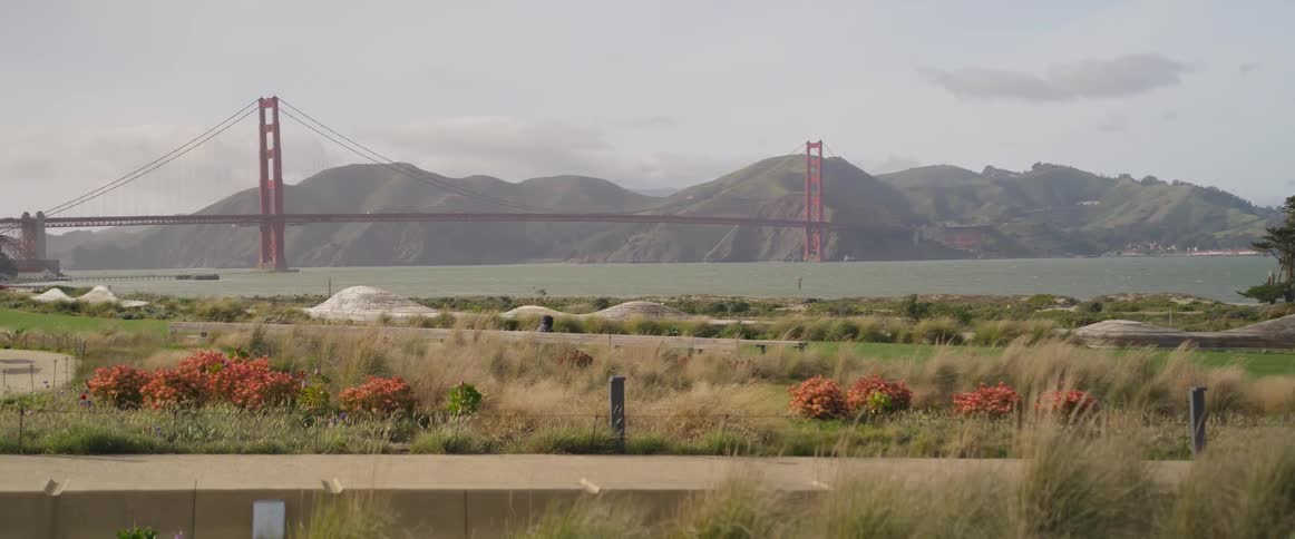 Landscape on a large bridge