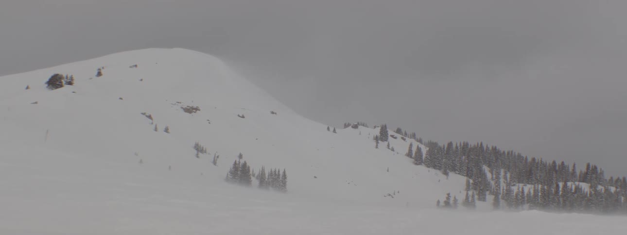 A snowy mountain