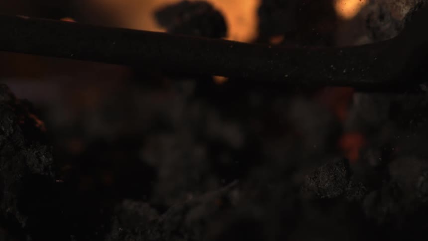 Coal burned in forge