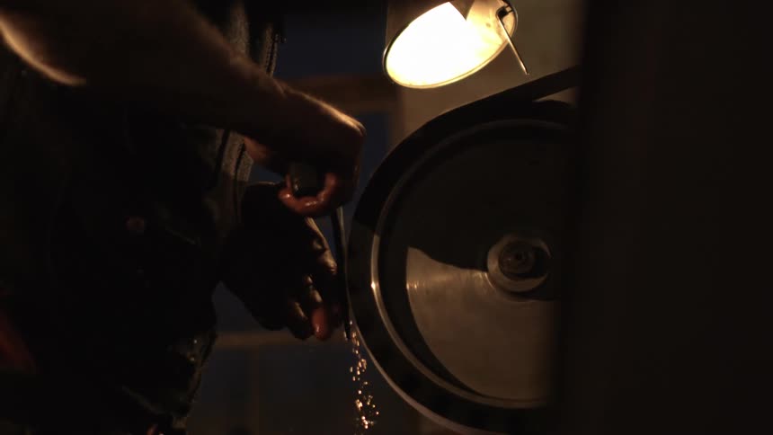 A footage of a person operating a machine