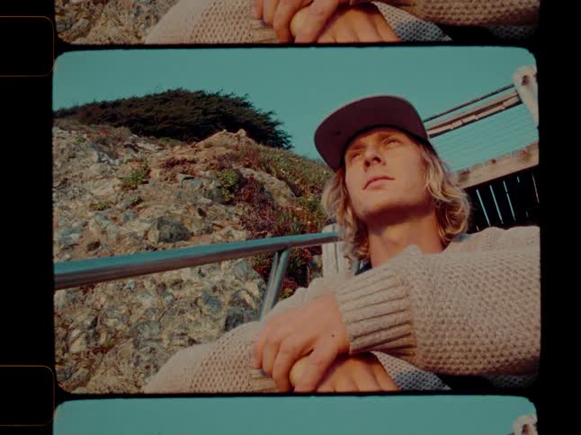 Man contemplating the horizon thoughtfully