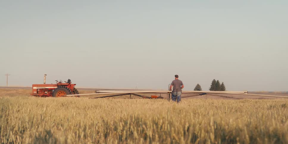 A footage of a person working in a farm