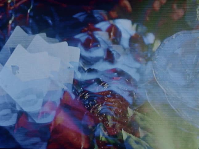 A footage of an abstract light reflection