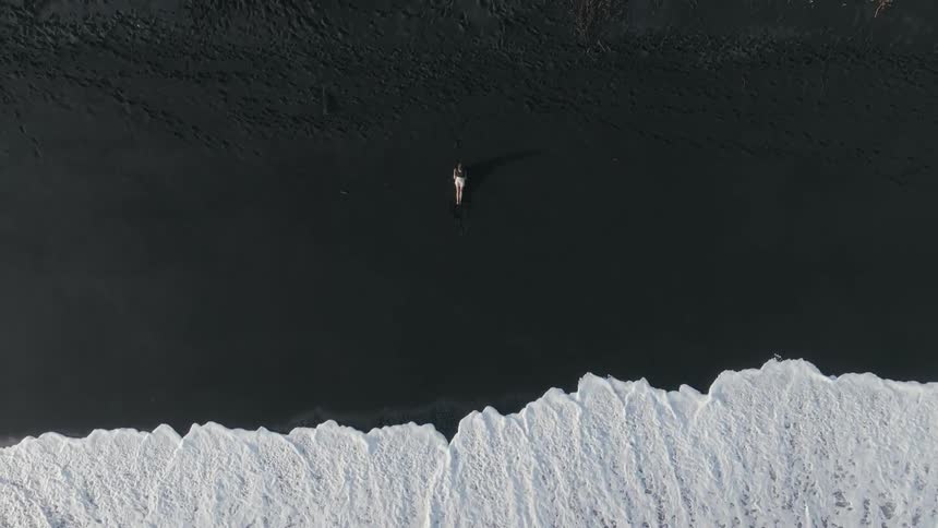 An aerial footage of a beach side