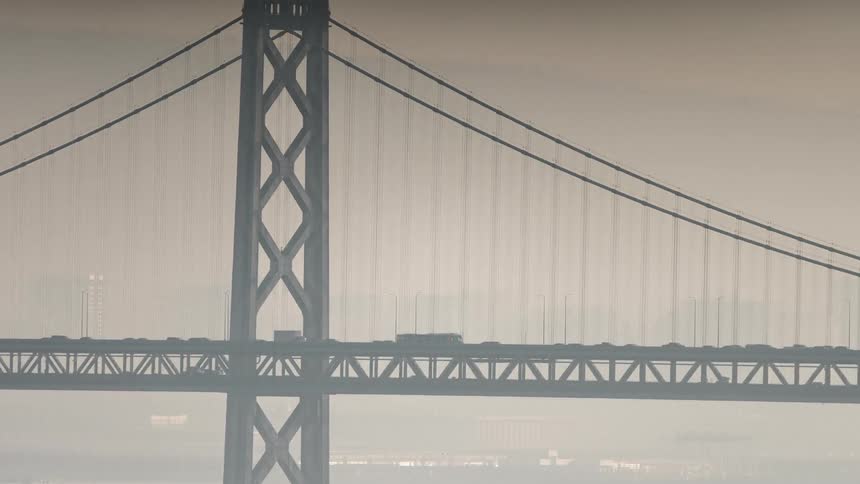 Traffic view of a bridge