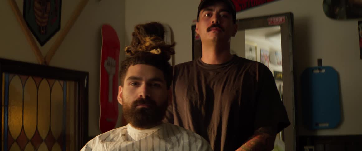 Men looking toward the camera