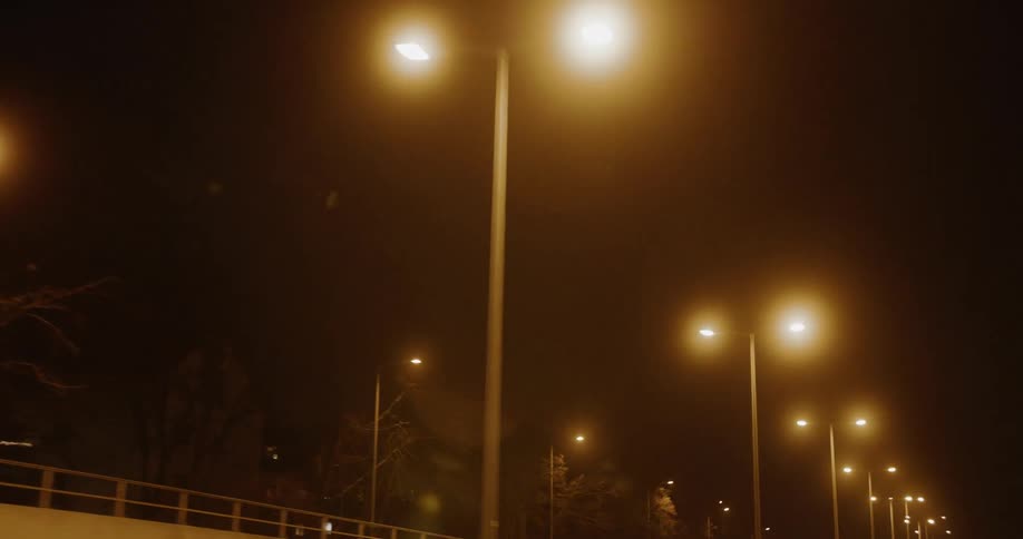 A footage of a street light