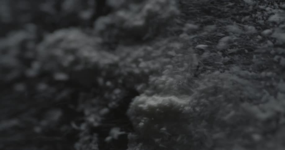 Dirt vibrates and moves around and across