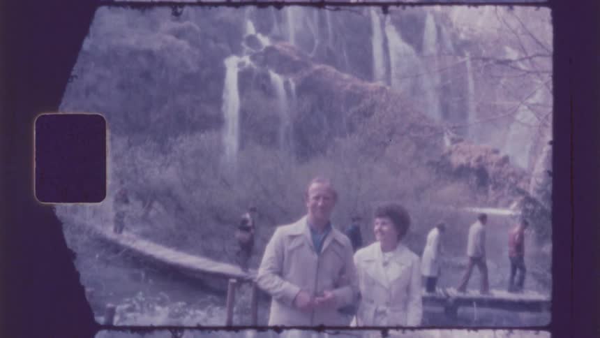 A footage of tourists