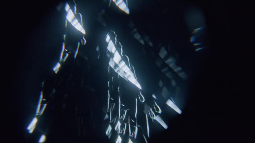 Digital animation of some bodies in blue moving