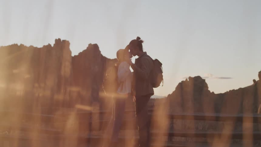 Boys in the middle of nature kissing