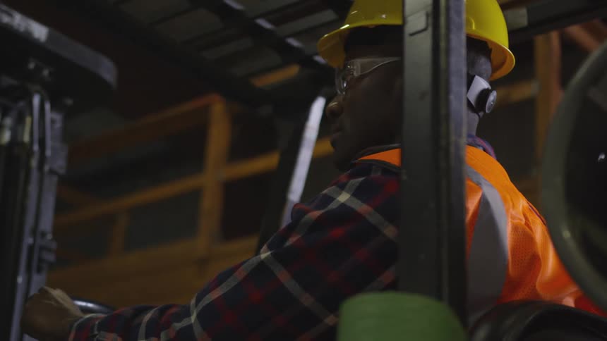 Man at work with all protections
