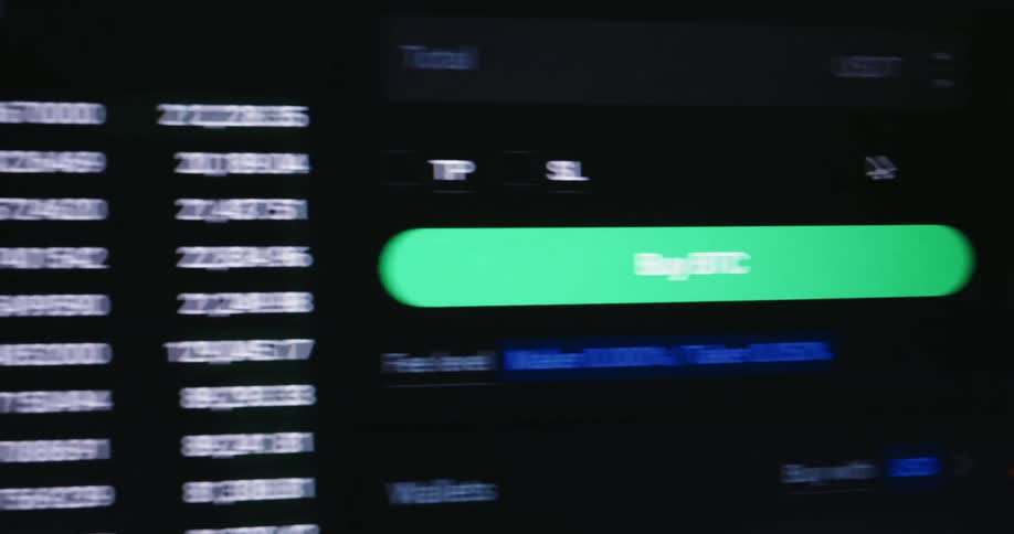Cryptocurrency is being purchased on the computer