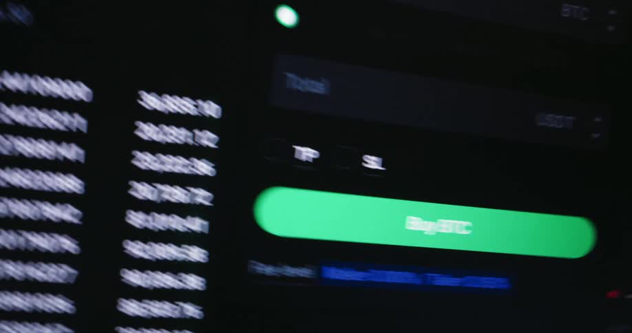 A buy button is on the cryptocurrency screen