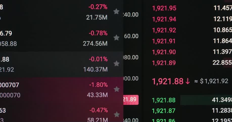 Numbers flash on the screen fast