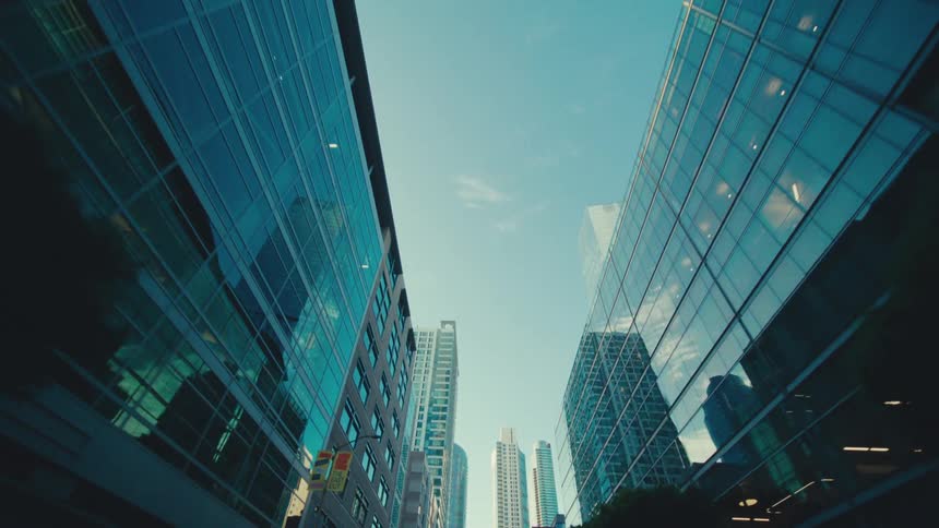Buildings stand tall in an urban city during spring