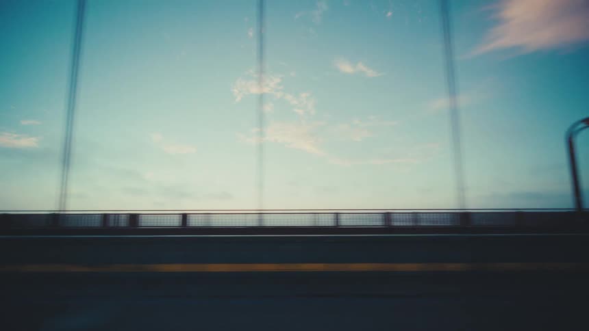 View of a road crossed over a bridge