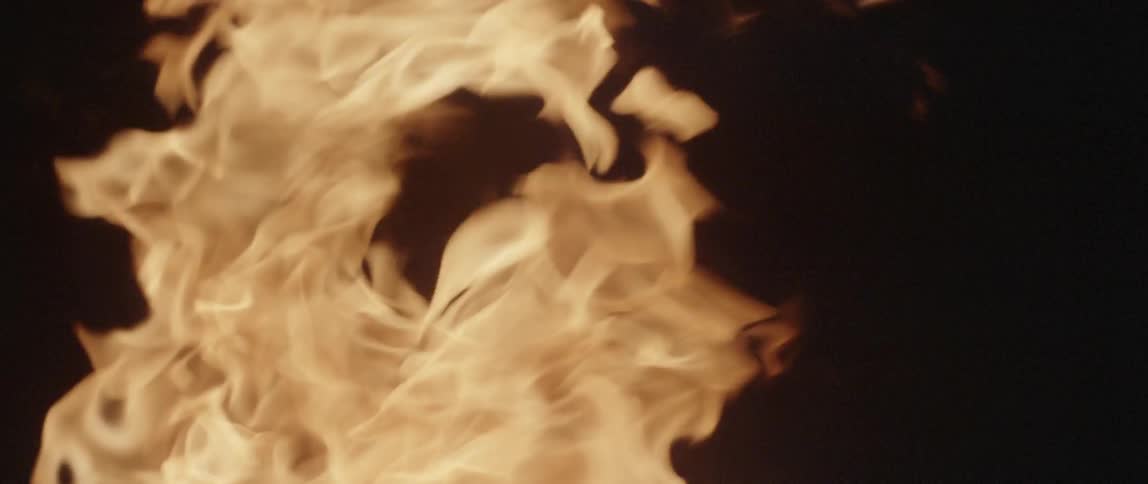 Fire blazes in spots in this black area