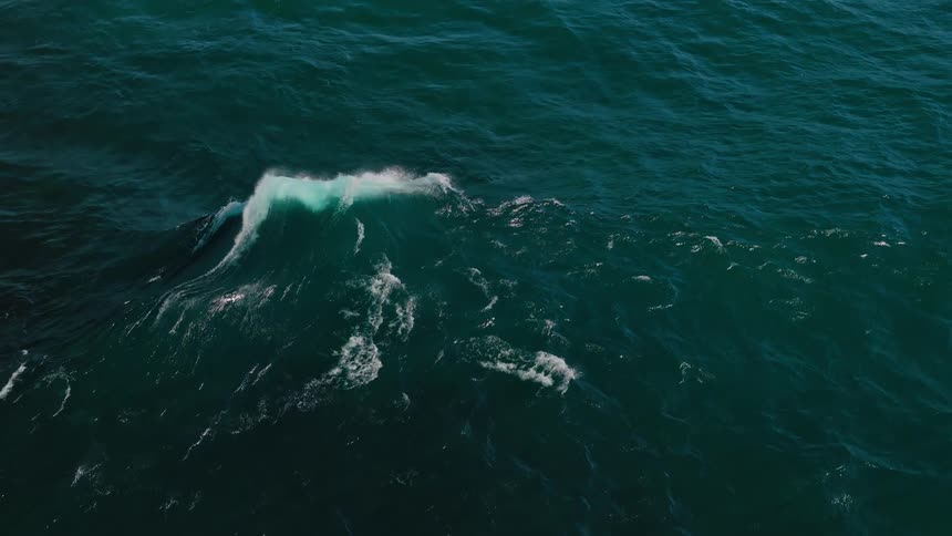 An aerial footage of the ocean