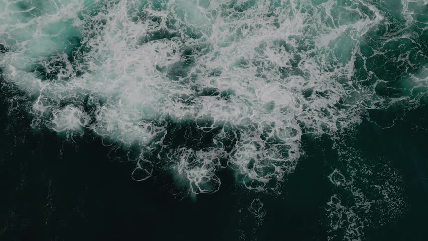 Waves moving past the camera