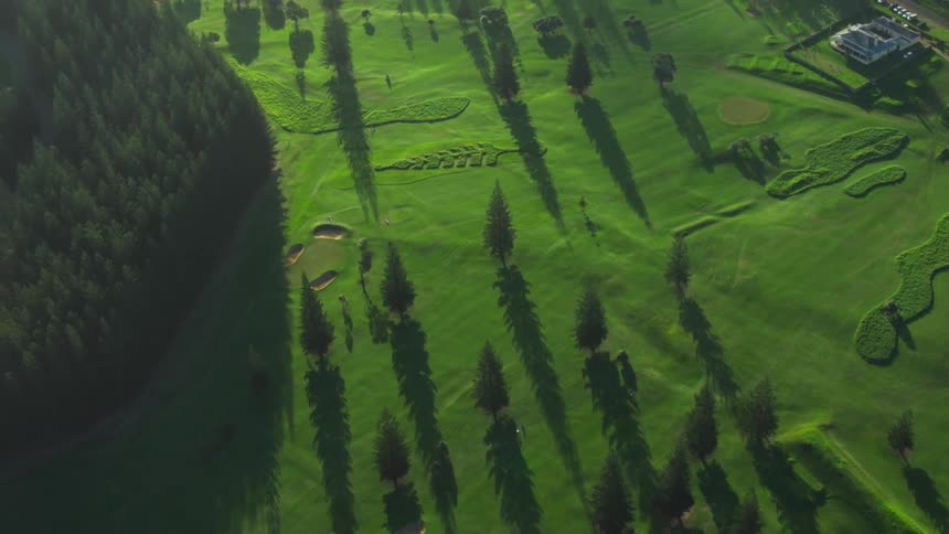 The landscape is green and full of trees