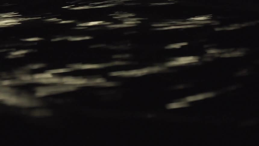 Light is reflecting on the water
