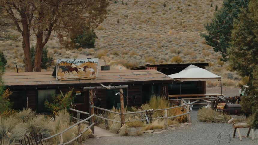 A shop is by the ranch