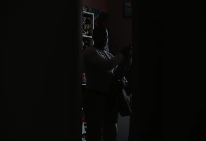 A footage of a man indoor