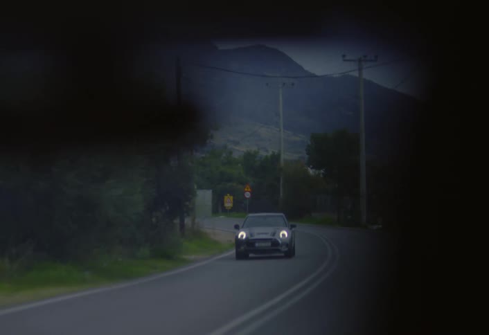 A footage of cars moving on the road