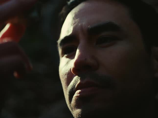 A footage of a persons face